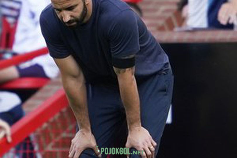 Reaksi dari pelatih Manchester United, Ruben Amorim, pada pertandingan melawan Arsenal yang berlangsung 17 Agustus 2025 lalu.