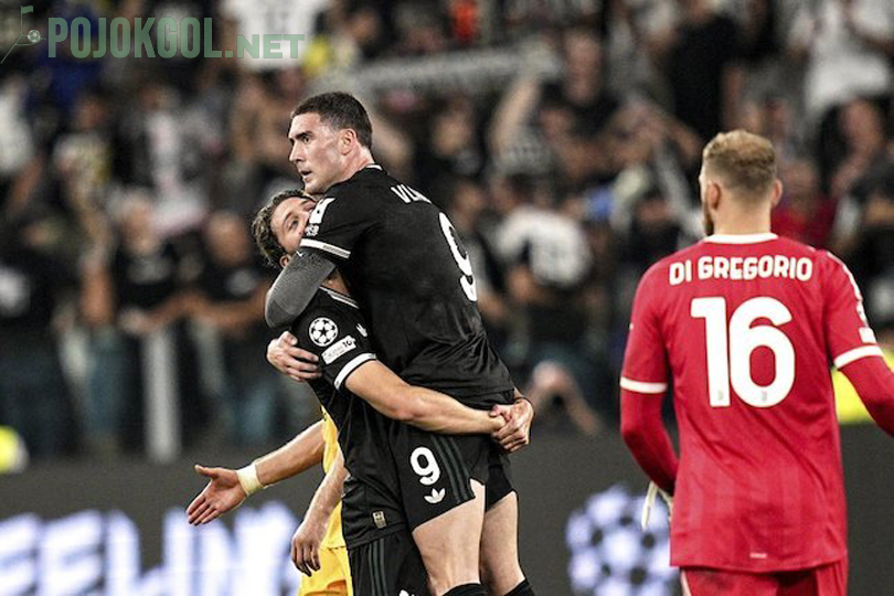 Selebrasi Dusan Vlahovic bersama Manuel Locatelli menghiasi kemenangan Juventus atas Borussia Dortmund di pentas Liga Champions 2025-2026.