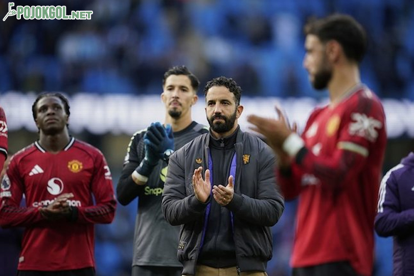 Air muka Ruben Amorim terlihat setelah pertandingan antara Manchester City dan Manchester United dalam pekan ke-4 Liga Primer 2025-2026.