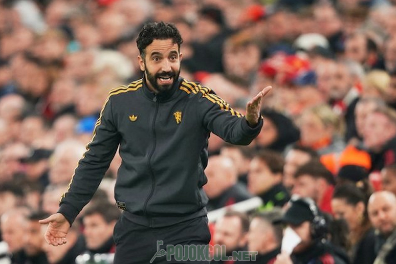 Begini nih ekspresi Ruben Amorim pas pertandingan Liverpool lawan Manchester United, Minggu (19-10-2025).