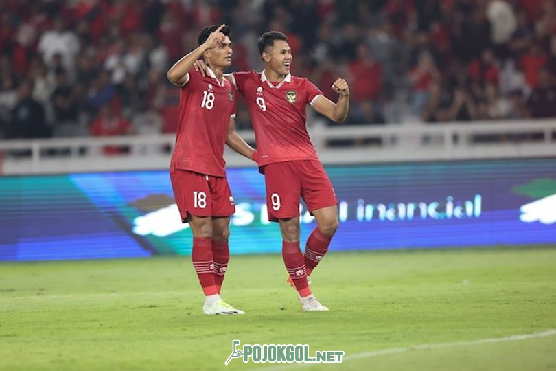 Dimas Drajad dan Ramadhan Sananta saat lagi membela Timnas Indonesia.