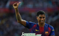 Gaya Marcus Rashford dalam laga La Liga antara Barcelona melawan Real Sociedad, hari Minggu, 28 September 2025.