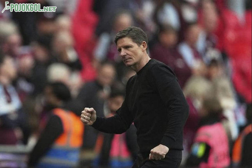 Juru taktik Crystal Palace, Oliver Glasner, memberikan tanggapan setelah pertandingan semifinal Piala FA 2024-2025 menghadapi Aston Villa, yang berlangsung pada Sabtu malam 26-4-2025) WIB.