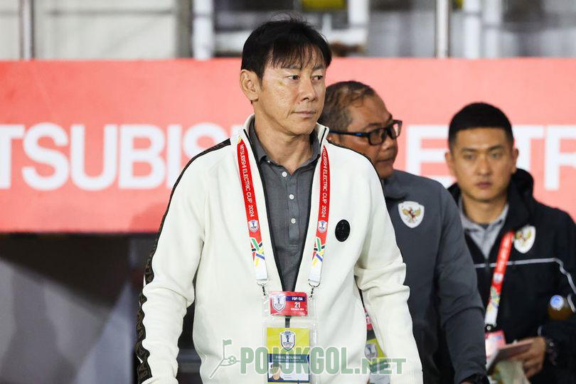 Shin Tae-yong Saat mengarsiteki (melatih) Timnas Indonesia dalam ajang Piala AFF 2024.