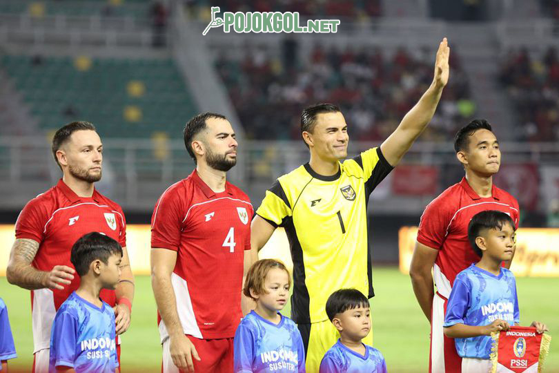 Susunan pemain Tim Nasional Indonesia saat bertanding melawan Chinese Taipei yang digelar pada Jumat, 5 September 2025.