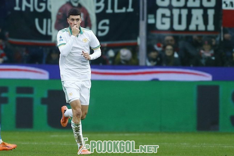 Selebrasi Matias Soule saat Cremonese bentrok dengan AS Roma di Serie A, Minggu, 23 November 2025.