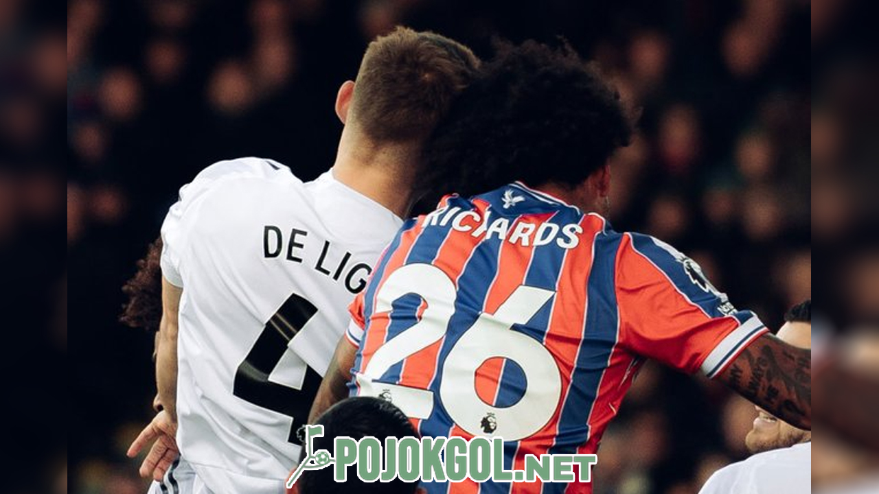 Penampilan Matthijs de Ligt saat pertandingan Crystal Palace melawan Manchester United.