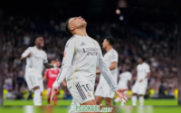 Raut wajah Kylian Mbappe saat Real Madrid menjamu Sevilla di pertandingan La Liga pada Minggu (21-12-2025).