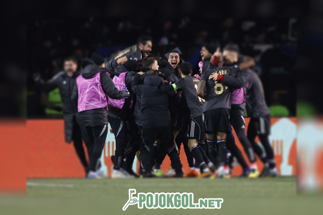 Skuad Qarabag ngerayain bareng gol ketiga mereka waktu ketemu Eintracht Frankfurt di Liga Champions, Kamis (22-1-2026) kemarin.