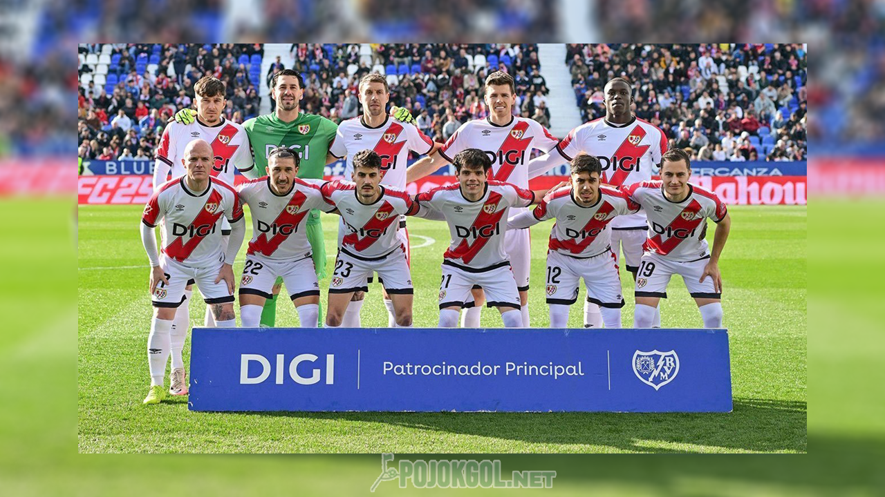Starting XI Rayo Vallecano saat menjamu Atletico Madrid di lanjutan La Liga, 15 Februari 2026.