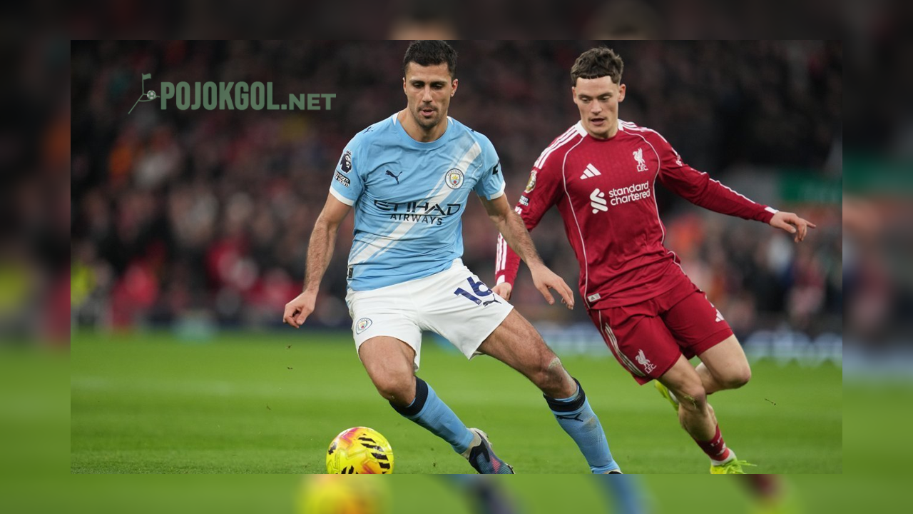 Florian Wirtz lagi nempel ketat Rodri pas duel Liverpool lawan Manchester City di Anfield, tanggal 8 Februari 2026 kemarin.