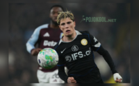 Momen Alejandro Garnacho, winger Chelsea, waktu beraksi lawan Aston Villa pada 5 Maret 2026.