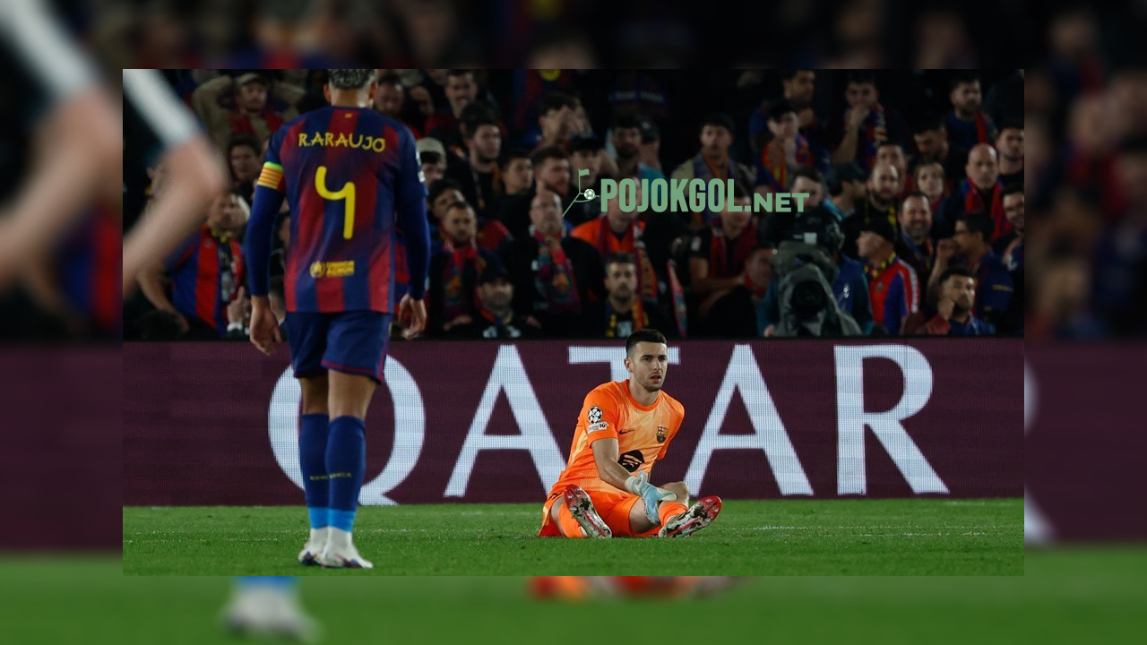 Nasib apes menimpa Joan Garcia yang harus cedera pas main di laga UCL antara Barca lawan Newcastle, Kamis (19-03-2026).