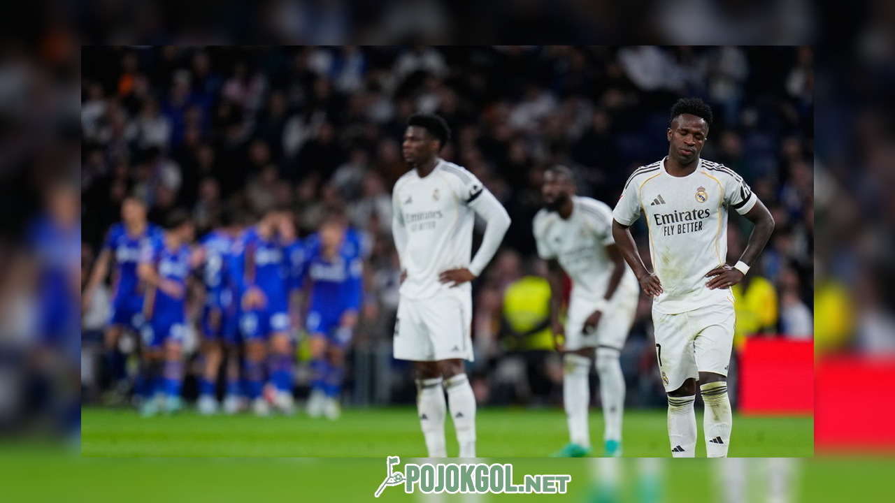 Raut sedih para pemain Real Madrid setelah gawang mereka kebobolan oleh Getafe pada Selasa 3-3-2026