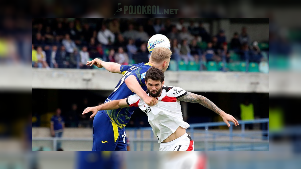 Aksi Christian Pulisic, penyerang AC Milan, sewaktu menghadapi Verona pada hari Minggu (19 April 2026).