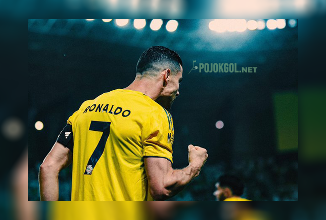 Aksi selebrasi Cristiano Ronaldo waktu membela Al Nassr melawan Al Najma di Liga Arab Saudi, hari Sabtu (04 April 2026).