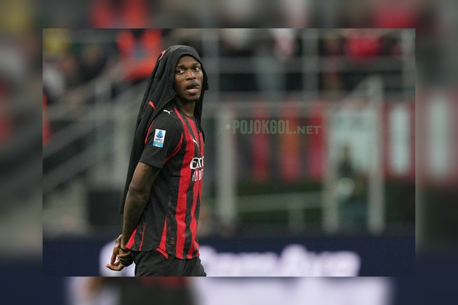 Ekspresi bintang AC Milan, Rafael Leao, setelah laga kontra Udinese di San Siro berakhir pada Sabtu (11 April 2026) malam WIB.
