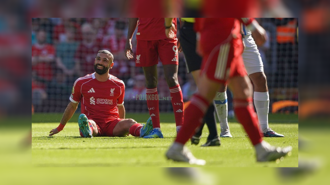 Mohamed Salah didera cedera sewaktu membela Liverpool melawan Crystal Palace pada hari Sabtu (25 April 2026).