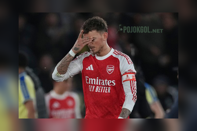 Momen Ben White setelah duel Southampton kontra Arsenal di FA Cup 2025-2026 berakhir, Minggu (5-4-2026).