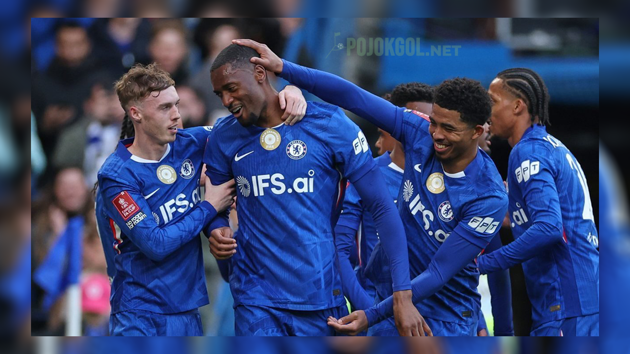 Momen kegembiraan Tosin Adarabioyo dan kawan-kawan saat duel Chelsea kontra Port Vale di ajang FA Cup 2025-2026, Sabtu (4-4-2026).