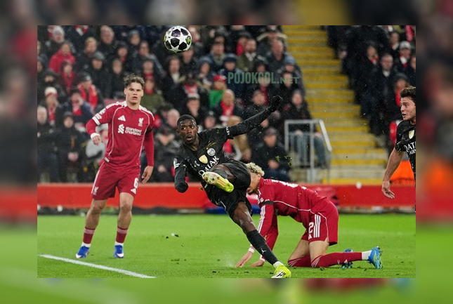 Ousmane Dembele sempat membuang peluang emas waktu main di leg kedua perempat final Liga Champions antara Liverpool lawan PSG di Anfield, 15 April 2026.