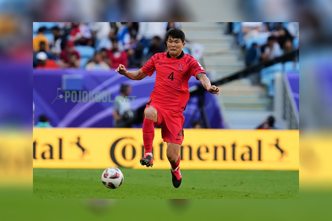 Penampilan bek asal Korea Selatan, Kim Min-jae, waktu bertanding menghadapi Malaysia di ajang Piala Asia 2024 lalu.