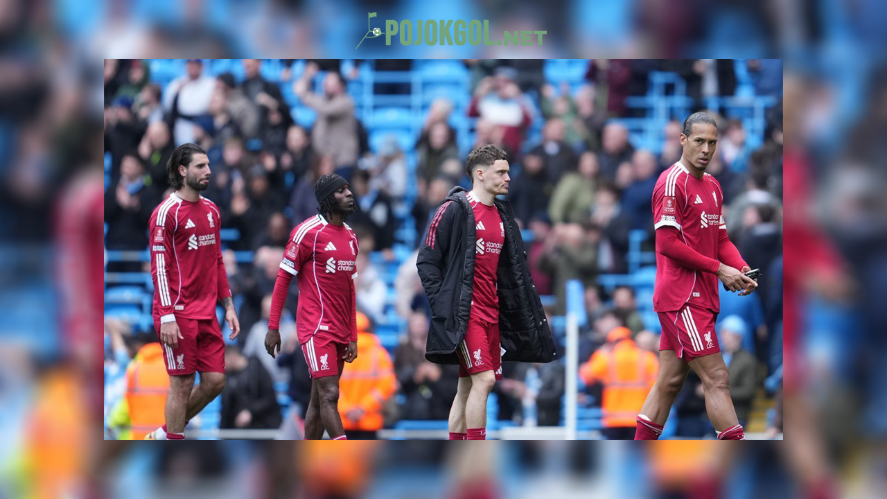 Raut wajah sedih para pemain Liverpool setelah didepak Manchester City dari perempat final Liga Champions 2025-2026.