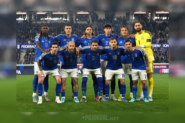 Susunan pemain utama Timnas Italia sewaktu berhadapan dengan Irlandia Utara pada laga semifinal playoff Piala Dunia 2026.
