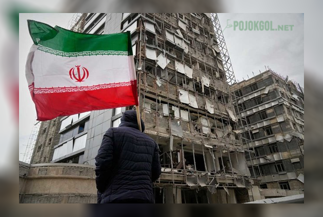 Visual atau ilustrasi dari bendera negara Iran.