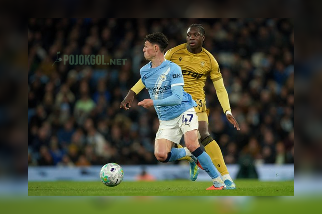 Aksi lincah Phil Foden terlihat dalam pertandingan antara Manchester City melawan Crystal Palace di Liga Inggris, Kamis (14 Mei 2026).