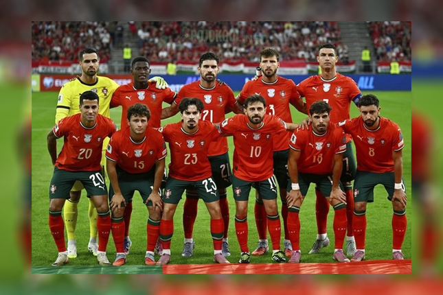 Daftar susunan pemain (starting XI) Portugal pas tanding lawan Hungaria di Kuskas Arena buat Kualifikasi Piala Dunia 2026.