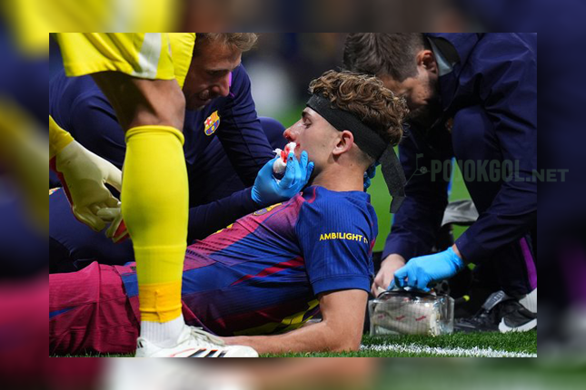 Gara-gara mengalami cedera di pertandingan perempat final Liga Champions antara Atletico Madrid vs Barcelona pada hari Rabu (15 April 2026), Fermin Lopez pun langsung mendapat penanganan dari tim medis.
