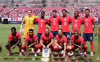Skuad utama Inggris yang turun dari awal pas lawan Selandia Baru di laga uji coba internasional, Florida, 7 Juni 2026.