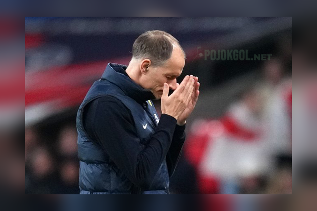 Thomas Tuchel, sang pelatih Timnas Inggris, terlihat memberikan responsnya selama pertandingan melawan Jepang tanggal 1 April 2026 itu.